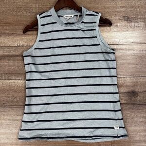 Toad & Co. Samba Sunday Women’s Green Blue Stripe Sleeveless tank size Medium